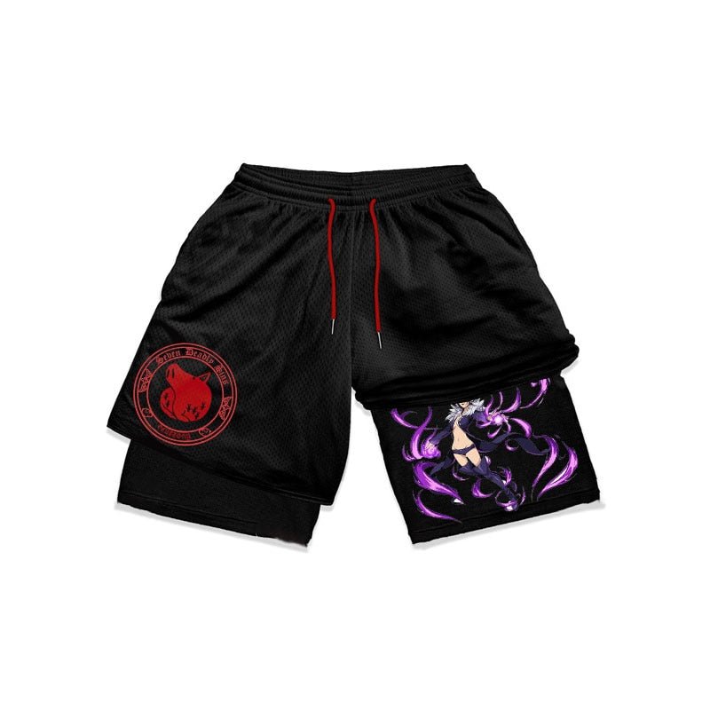 Anime The Seven Deadly Sins Gym Shorts Men 2 In 1 Quick Dry Running Short Pants Summer Workout Jogging Performance Sports Shorts - Yallafit