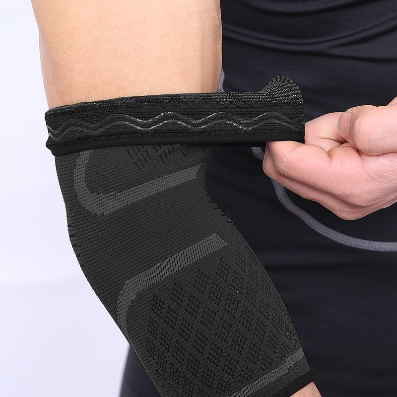 AOLIKES 1PCS Elbow Support Elastic Gym Sport Elbow Protective Pad Absorb Sweat Sport Basketball Arm Sleeve Elbow Brace - Yallafit