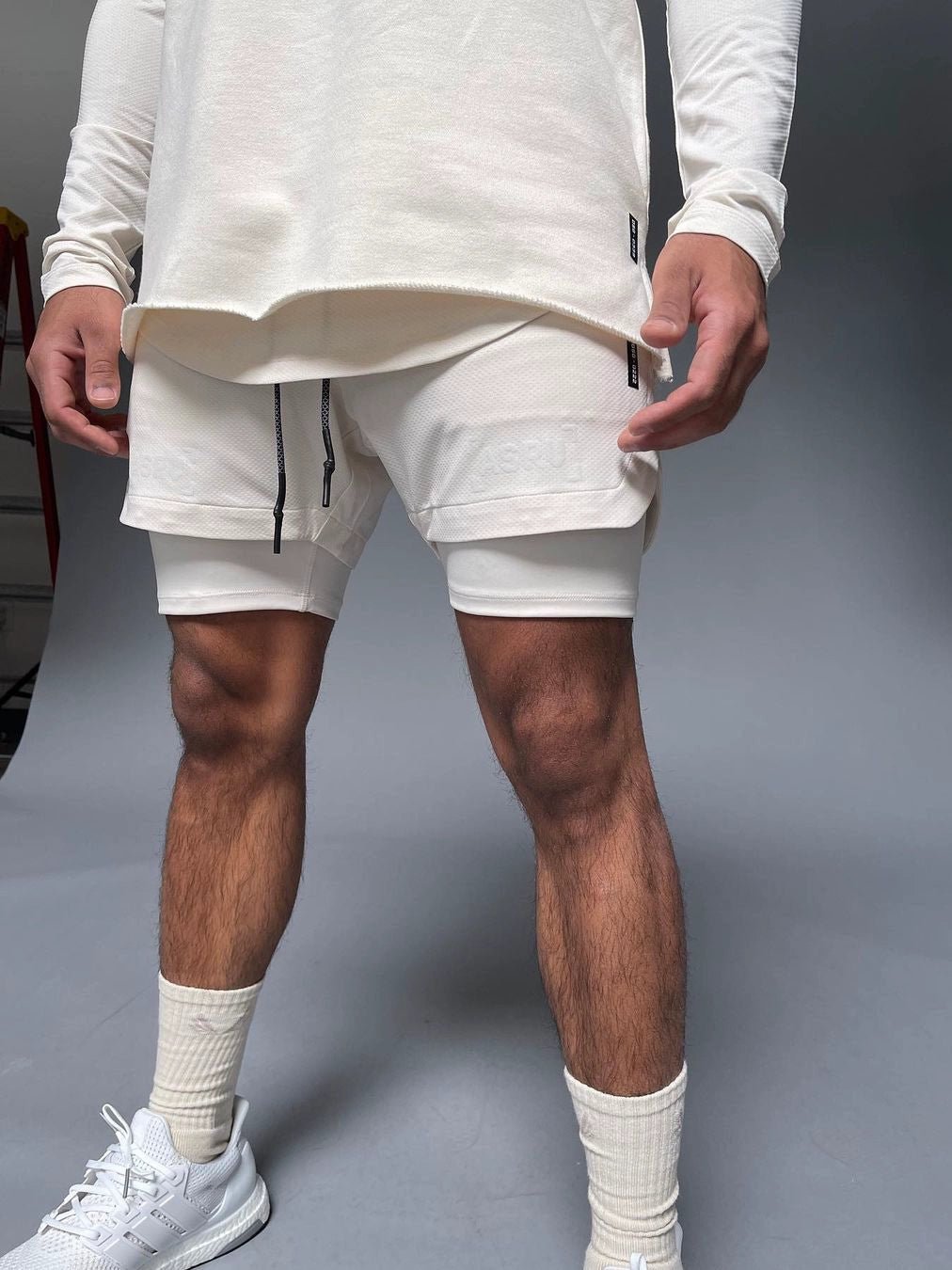 ASRV Lining Fake Two-Piece Fitness Double Layer Men Training Pant - Yallafit