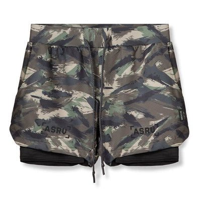 ASRV Lining Fake Two-Piece Fitness Double Layer Men Training Pant - Yallafit