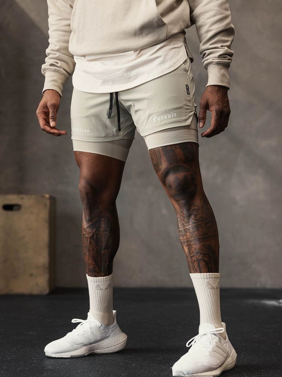 ASRV Lining Men's Breathable below the Knee Fitness Basketball Shorts - Yallafit