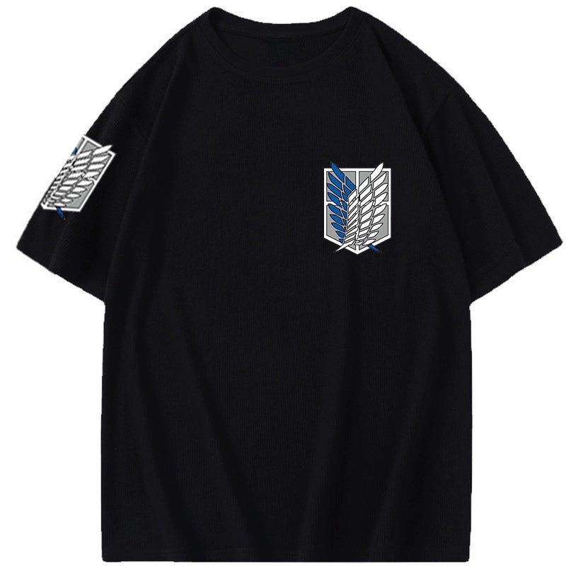 Attack on Titan Clothes Wings of Freedom T-shirt Two-Dimensional Anime Peripheral Japanese Style Cotton Short-Sleeved Baby Boy and Girl Summer - Yallafit