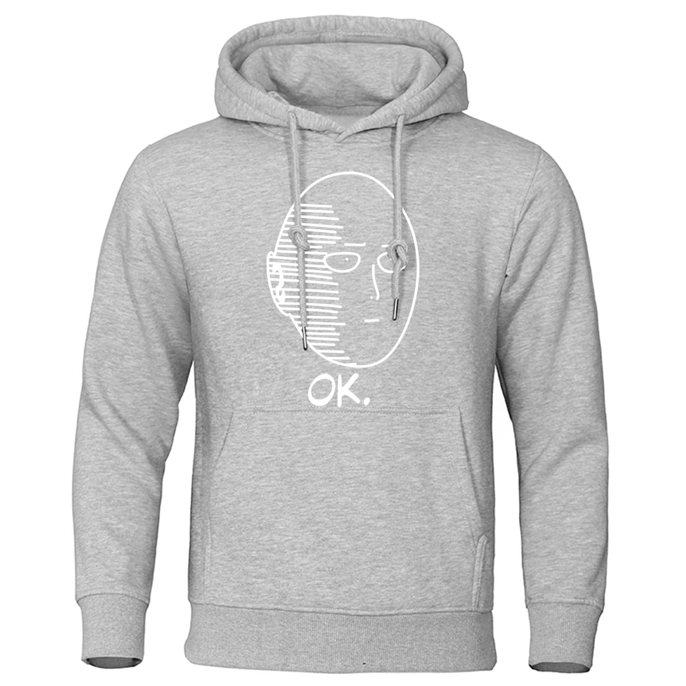 Autumn Casual Hooded Sweatshirt One Punch Man Hoodie Japanese Anime Men Pullover Harajuku Saitama Sensei Mens Fashion Streetwear - Yallafit