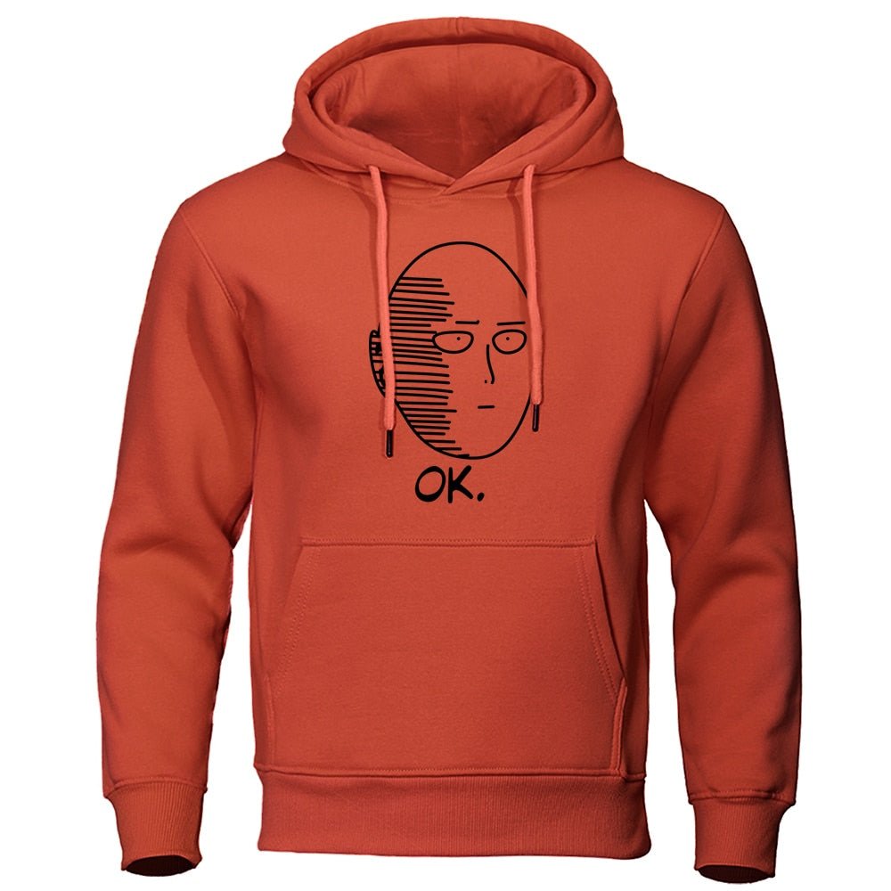 Autumn Casual Hooded Sweatshirt One Punch Man Hoodie Japanese Anime Men Pullover Harajuku Saitama Sensei Mens Fashion Streetwear - Yallafit