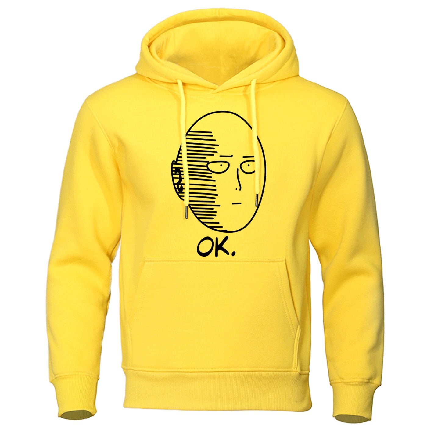 Autumn Casual Hooded Sweatshirt One Punch Man Hoodie Japanese Anime Men Pullover Harajuku Saitama Sensei Mens Fashion Streetwear - Yallafit