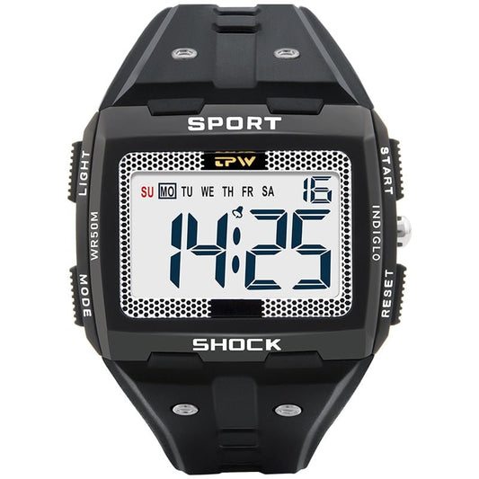 Big Numbers Easy to Read 5ATM Water Resistant Men Digital Watch Outdoor Sport - Yallafit