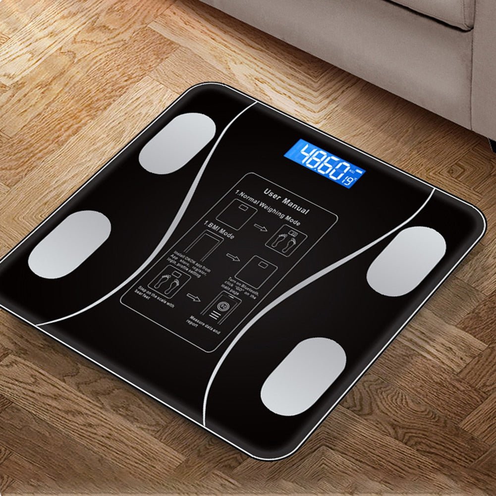 Bluetooth-compatible Electronic Scale Body Digital Smart Household Weight Scale Household Human Health Fat Measurement Scale - Yallafit