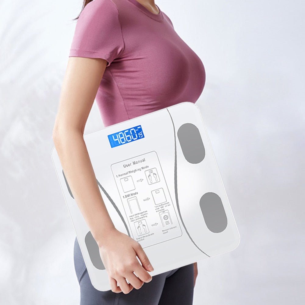 Bluetooth-compatible Electronic Scale Body Digital Smart Household Weight Scale Household Human Health Fat Measurement Scale - Yallafit