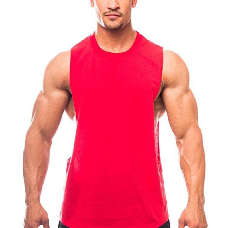 Brand New Plain Tank Top Men Bodybuilding singlet Gym Stringer Sleeveless Shirt Blank Fitness Clothing Sportwear Muscle Vest - Yallafit
