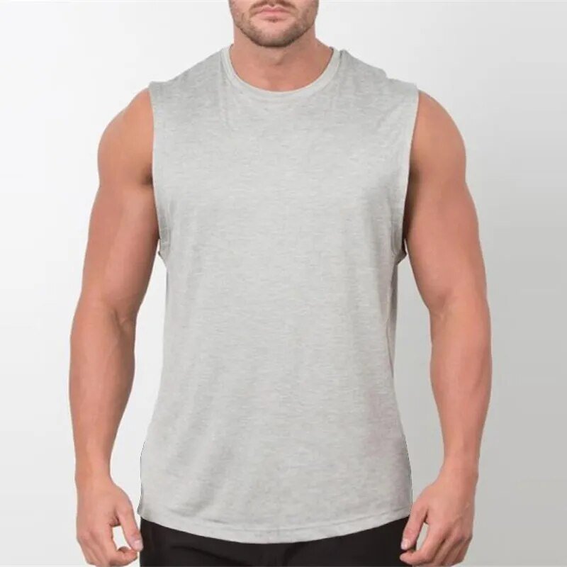 Brand New Plain Tank Top Men Bodybuilding singlet Gym Stringer Sleeveless Shirt Blank Fitness Clothing Sportwear Muscle Vest - Yallafit
