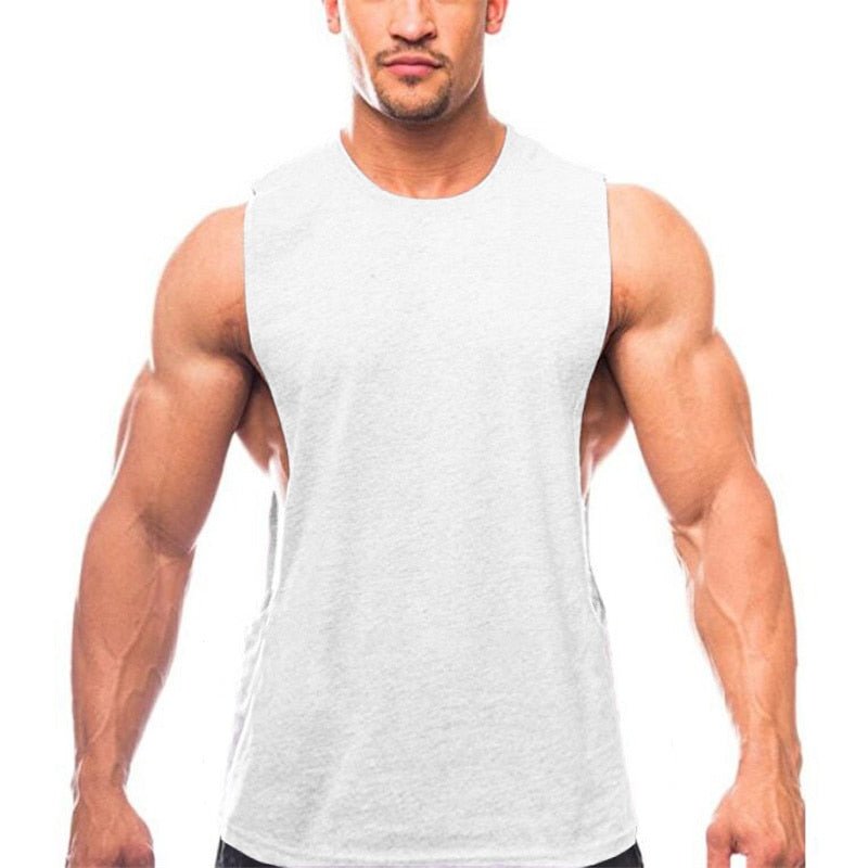 Brand New Plain Tank Top Men Bodybuilding singlet Gym Stringer Sleeveless Shirt Blank Fitness Clothing Sportwear Muscle Vest - Yallafit