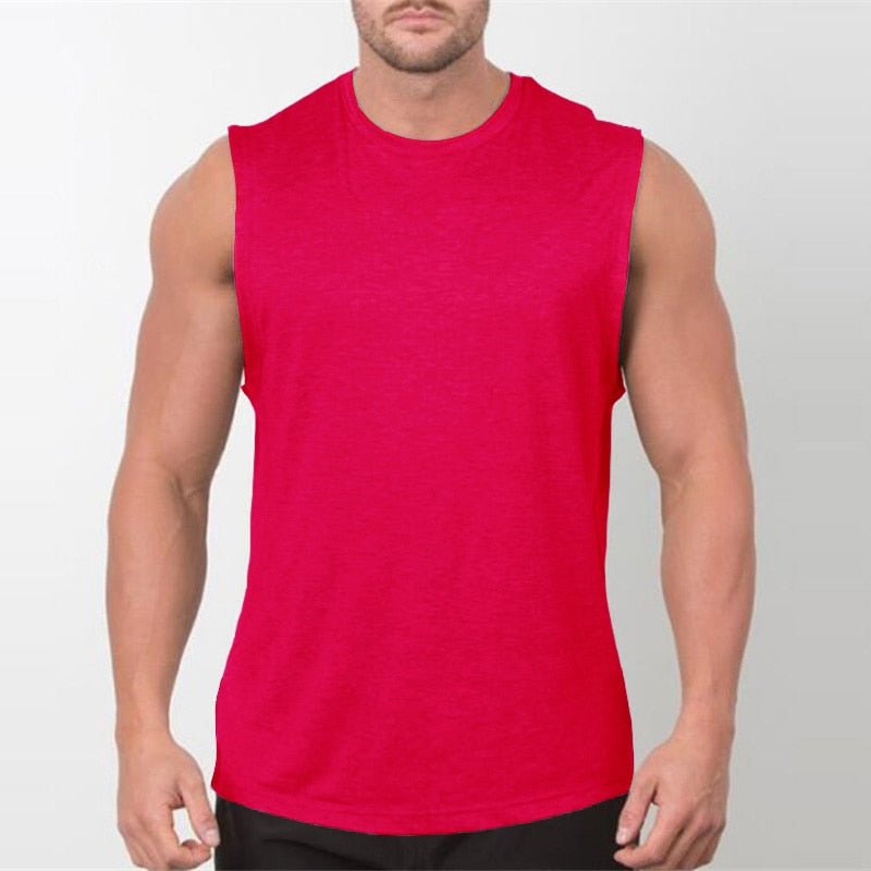 Brand New Plain Tank Top Men Bodybuilding singlet Gym Stringer Sleeveless Shirt Blank Fitness Clothing Sportwear Muscle Vest - Yallafit
