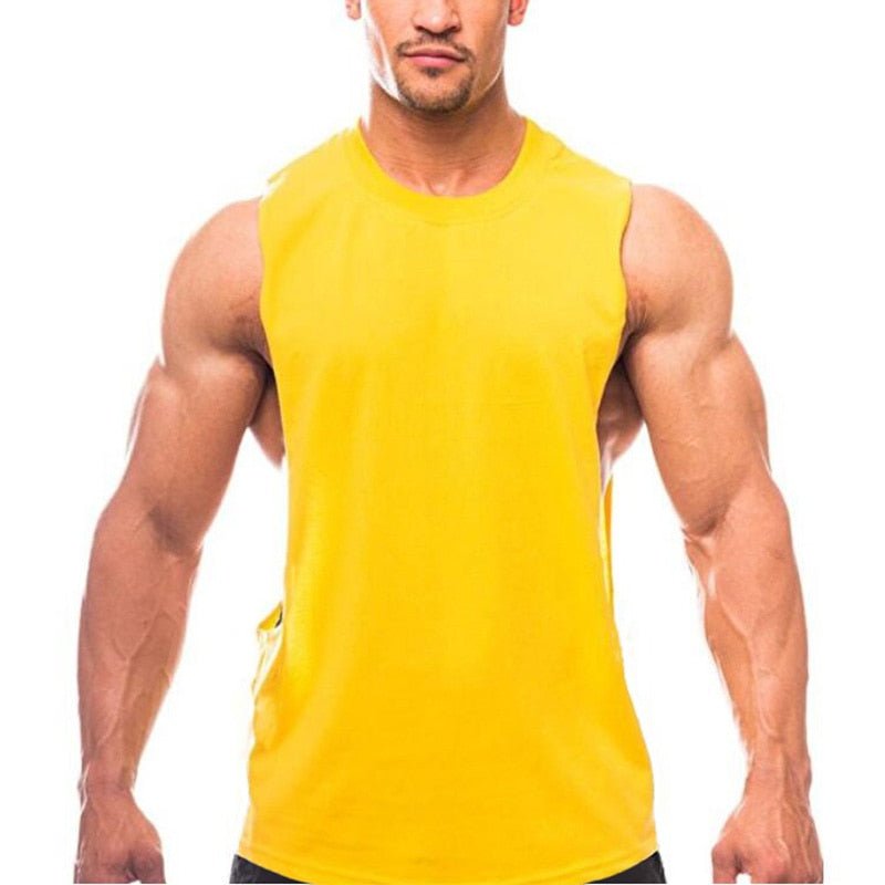 Brand New Plain Tank Top Men Bodybuilding singlet Gym Stringer Sleeveless Shirt Blank Fitness Clothing Sportwear Muscle Vest - Yallafit