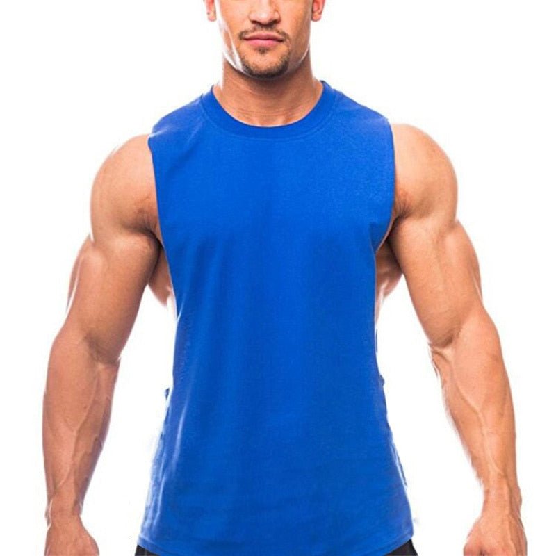 Brand New Plain Tank Top Men Bodybuilding singlet Gym Stringer Sleeveless Shirt Blank Fitness Clothing Sportwear Muscle Vest - Yallafit