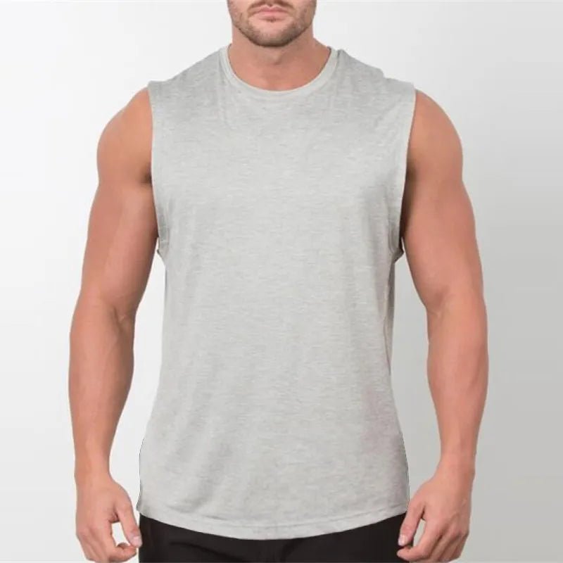 Brand New Plain Tank Top Men Bodybuilding singlet Gym Stringer Sleeveless Shirt Blank Fitness Clothing Sportwear Muscle Vest - Yallafit