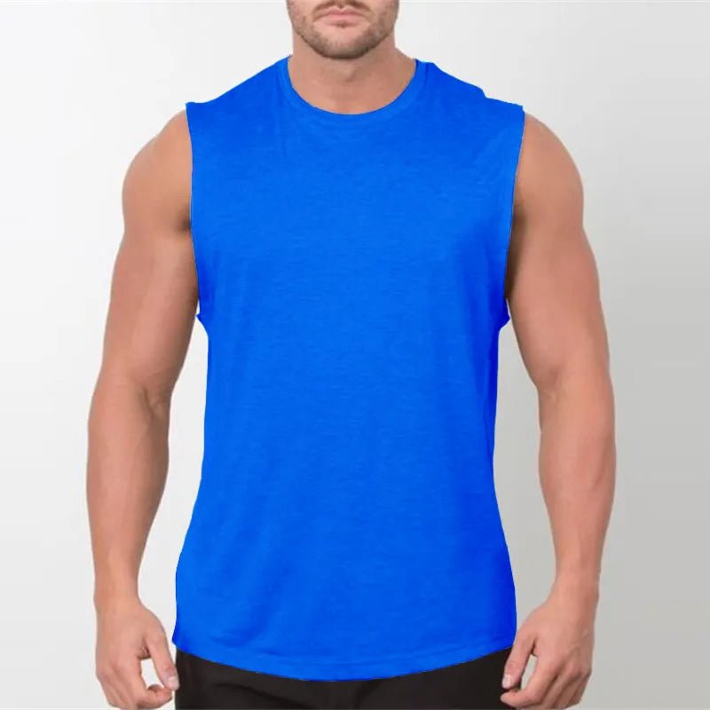 Brand New Plain Tank Top Men Bodybuilding singlet Gym Stringer Sleeveless Shirt Blank Fitness Clothing Sportwear Muscle Vest - Yallafit