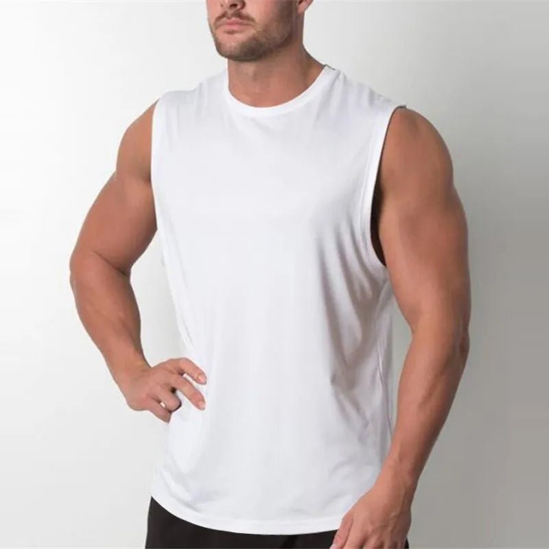 Brand New Plain Tank Top Men Bodybuilding singlet Gym Stringer Sleeveless Shirt Blank Fitness Clothing Sportwear Muscle Vest - Yallafit