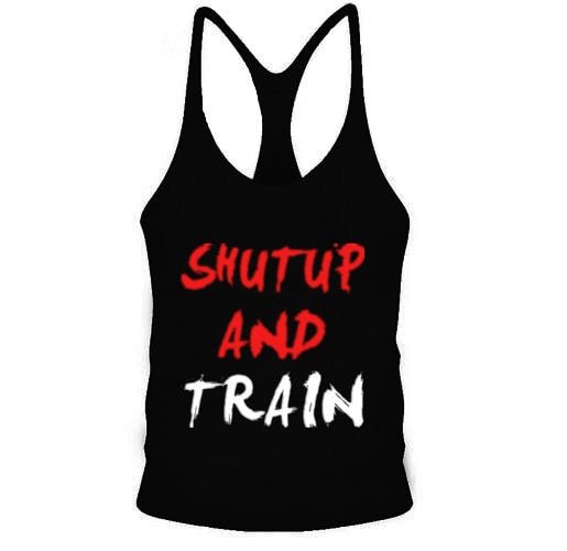 Brand Sexy Men Fitness Tank Tops TRAIN print Bodybuilding Men O-Neck Sleeveless Shirt Muscle Cotton Tank Top men vest Singlets - Yallafit