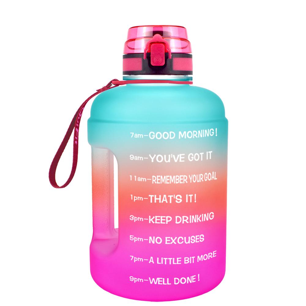 BuildLife 1.3L 2.2L 3.78L Water Bottle With Locking Flip-Flop Lid Outdoor Gym Fitness Sports BPA Free Large Capacity Jug - Yallafit