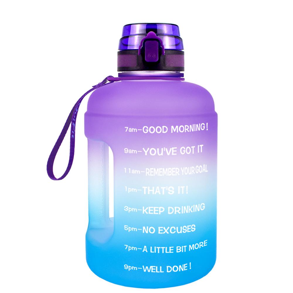 BuildLife 1.3L 2.2L 3.78L Water Bottle With Locking Flip-Flop Lid Outdoor Gym Fitness Sports BPA Free Large Capacity Jug - Yallafit