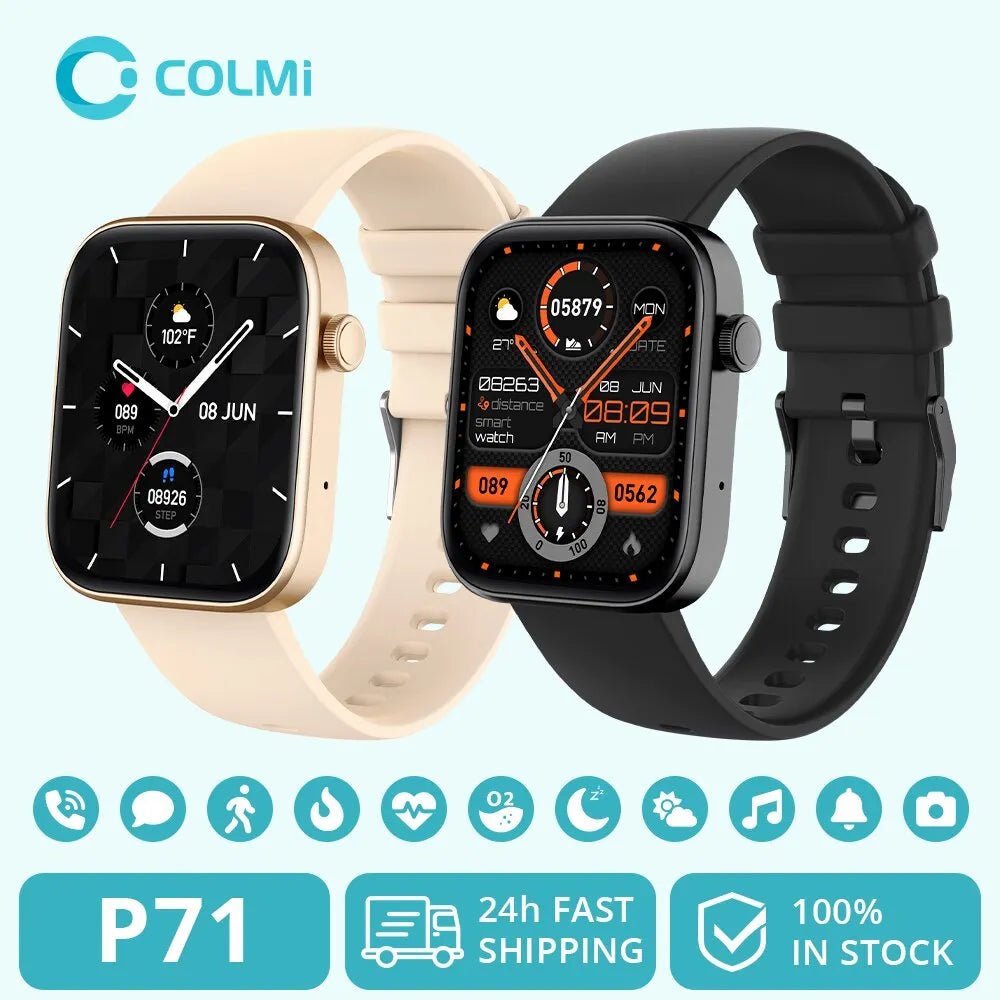 COLMI P71 Voice Calling Smartwatch Men Health Monitoring IP68 Waterproof Smart Notifications Voice Assistant Smart Watch Women - Yallafit