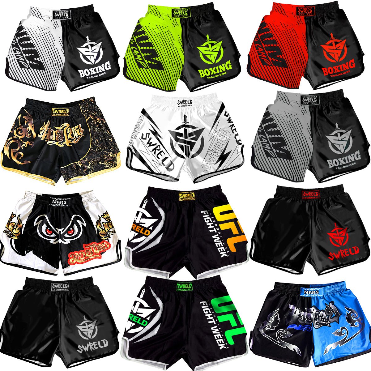 Comprehensive Fighting Boxing Professional Sanda Men's and Women's MMA Venom Muay Thai Shorts Boxing Suit Competition Training Fighting - Yallafit