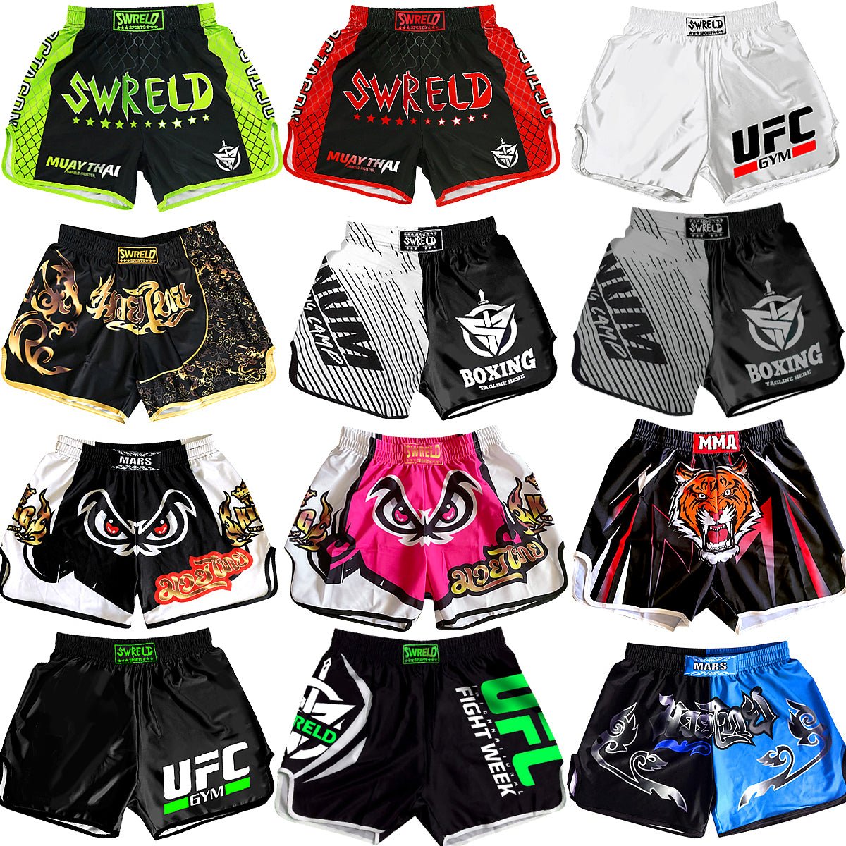 Comprehensive Fighting Boxing Professional Sanda Men's and Women's MMA Venom Muay Thai Shorts Boxing Suit Competition Training Fighting - Yallafit