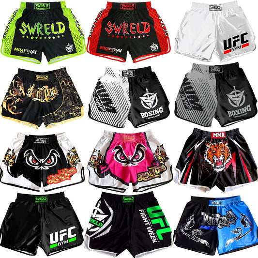 Comprehensive Fighting Boxing Professional Sanda Men's and Women's MMA Venom Muay Thai Shorts Boxing Suit Competition Training Fighting - Yallafit