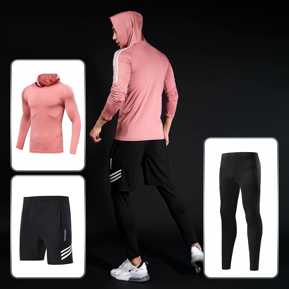 Compression Sport Suits Men Running Suit Quick Drying Fitness Running Clothes Sets Joggers Training Suit Workout Gym Clothing - Yallafit