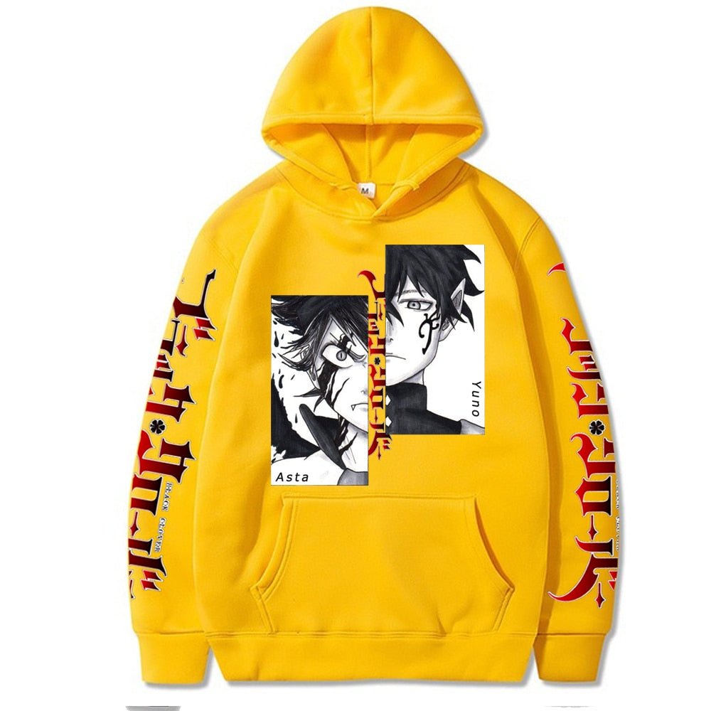 Cool Hoodie Sweatshirt Japanese Anime Harajuku Asta Graphic Hoodie Black Clover Print Clothes Hoodies Tops Clothes - Yallafit