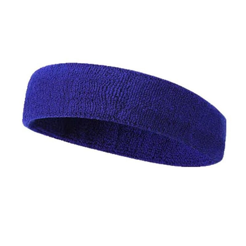Cotton Athletic Headband Elastic Sweatband Protection Basketball Sport Adult Kids Gym Fitness Sweat Hair Band Volleyball Tennis - Yallafit