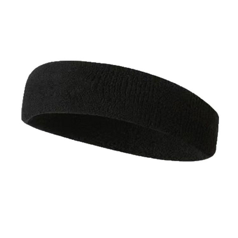 Cotton Athletic Headband Elastic Sweatband Protection Basketball Sport Adult Kids Gym Fitness Sweat Hair Band Volleyball Tennis - Yallafit
