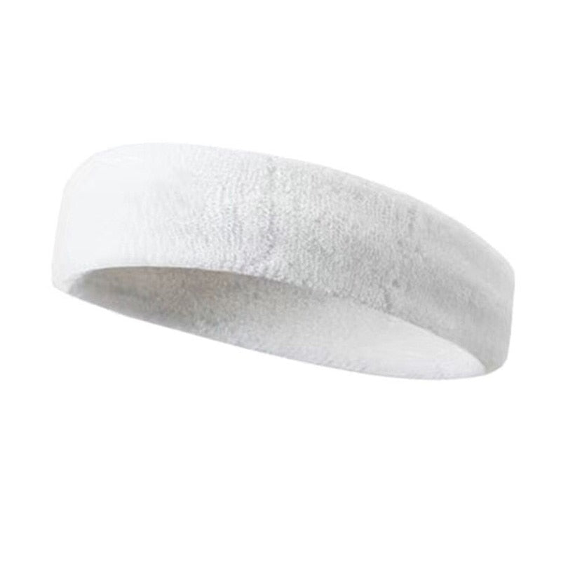 Cotton Athletic Headband Elastic Sweatband Protection Basketball Sport Adult Kids Gym Fitness Sweat Hair Band Volleyball Tennis - Yallafit
