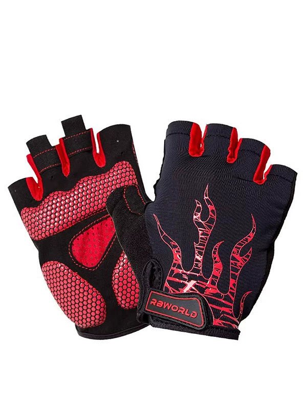 Cycling Gloves Half Finger Mountain Bike Short Finger Gloves Summer Men Women Thin Breathable Silicone Shock Absorption Bicycle Fixture - Yallafit
