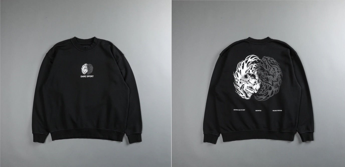 Darc Crewneck Sweatshirt DTG Printing Technique Men Hoodie Volwassen Fleece Gym Workout Trainingspakken Tracksuits US Size - Yallafit