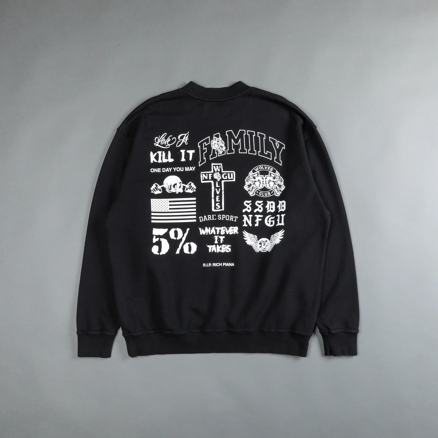 Darc Crewneck Sweatshirt DTG Printing Technique Men Hoodie Volwassen Fleece Gym Workout Trainingspakken Tracksuits US Size - Yallafit