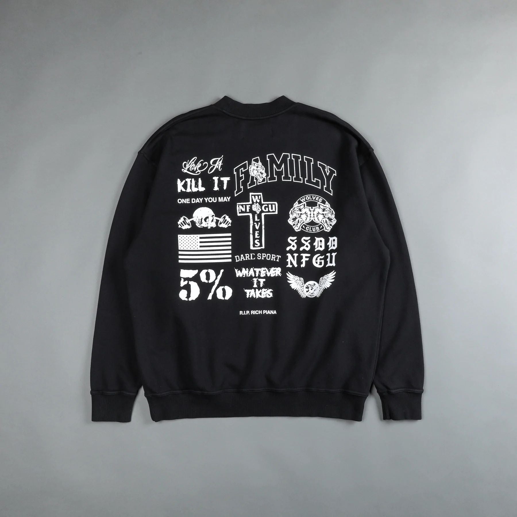 Darc Crewneck Sweatshirt DTG Printing Technique Men Hoodie Volwassen Fleece Gym Workout Trainingspakken Tracksuits US Size - Yallafit