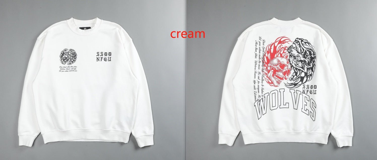 Darc Crewneck Sweatshirt DTG Printing Technique Men Hoodie Volwassen Fleece Gym Workout Trainingspakken Tracksuits US Size - Yallafit