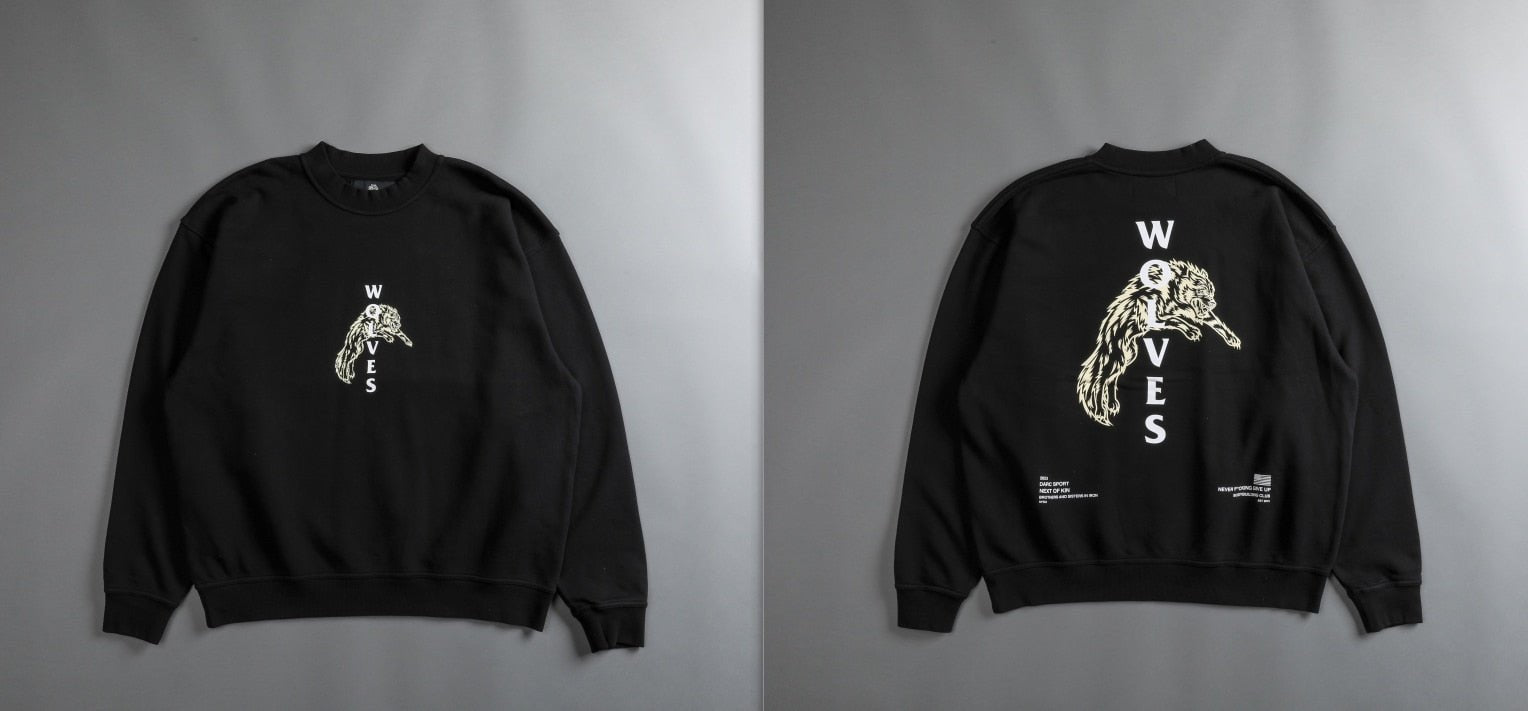 Darc Crewneck Sweatshirt DTG Printing Technique Men Hoodie Volwassen Fleece Gym Workout Trainingspakken Tracksuits US Size - Yallafit