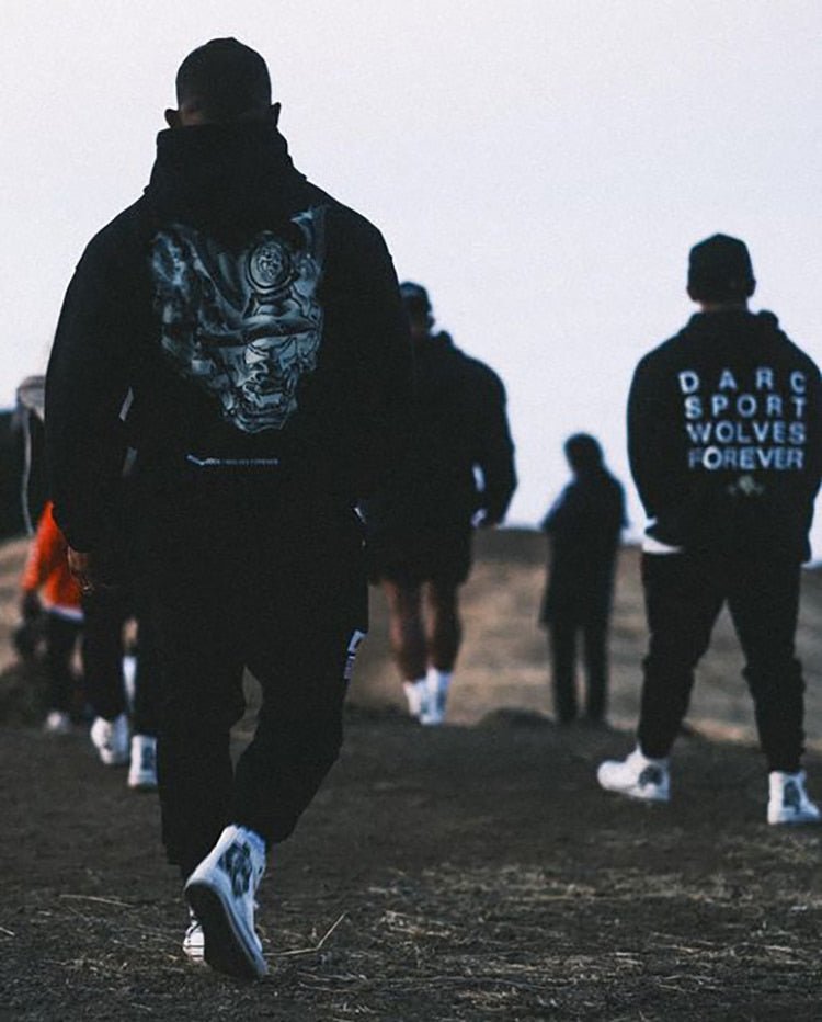 Darc Sport Wolves Hoodies Pullover Graphic Oversized Gym Workout Men Clothing Darcsport Designer New In Hoodies & Sweatshirts - Yallafit