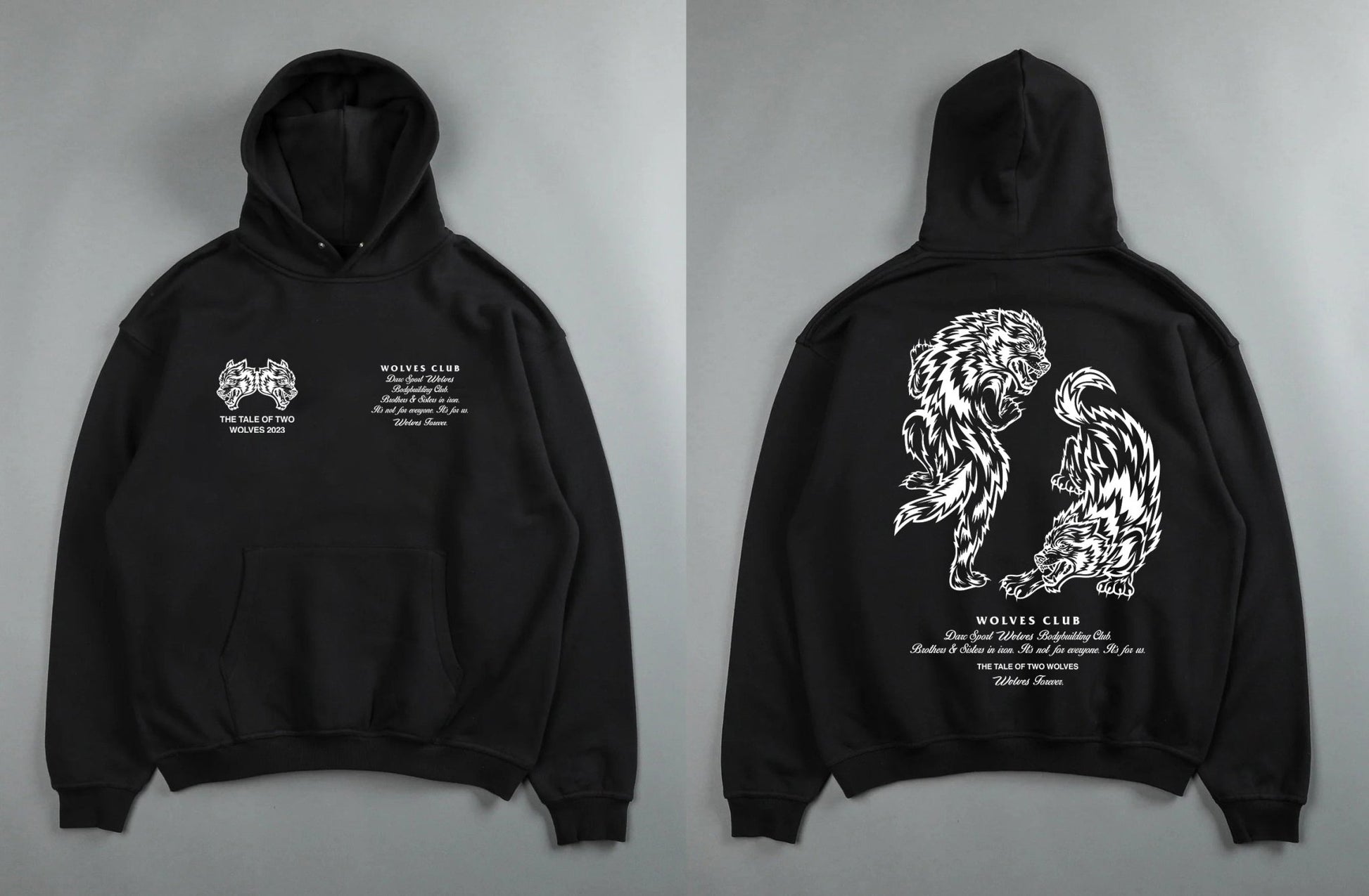 Darc Sport Wolves Hoodies Pullover Graphic Oversized Gym Workout Men Clothing Darcsport Designer New In Hoodies & Sweatshirts - Yallafit