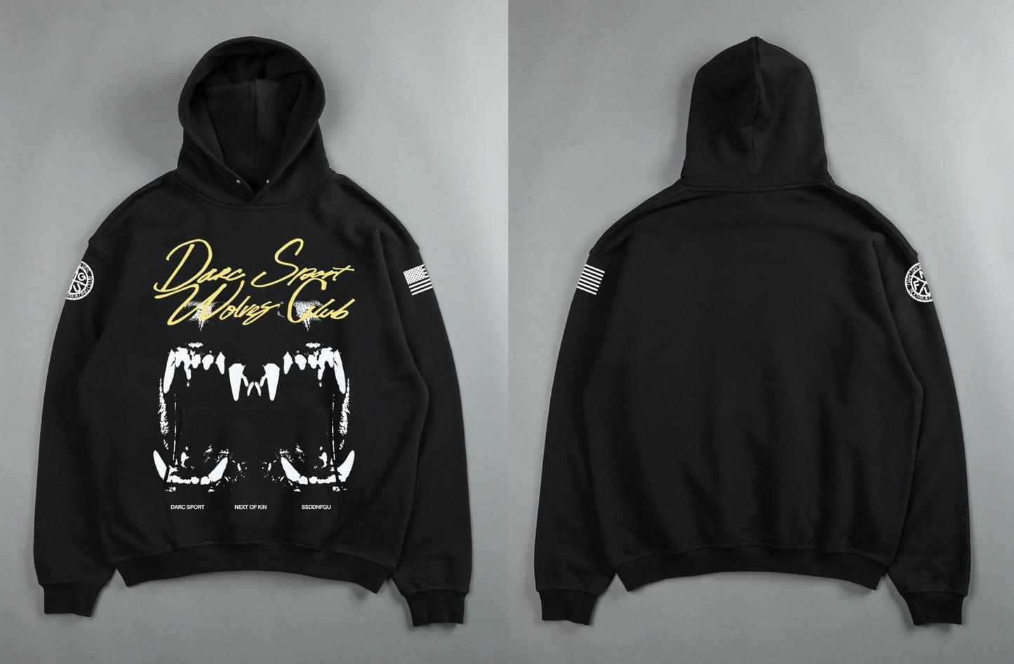 Darc Sport Wolves Hoodies Pullover Graphic Oversized Gym Workout Men Clothing Darcsport Designer New In Hoodies & Sweatshirts - Yallafit