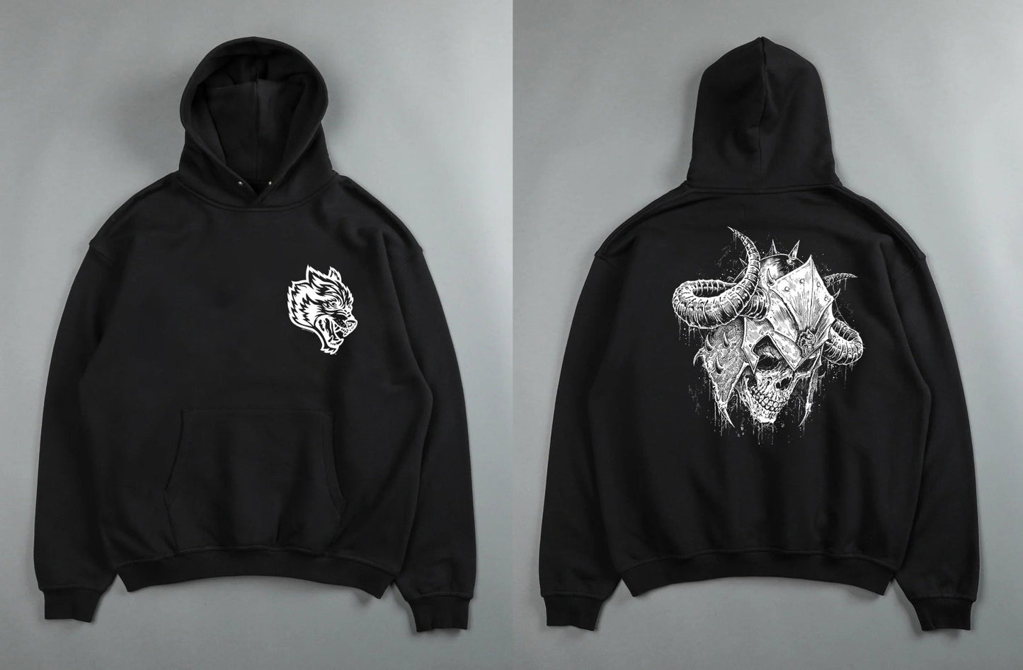 Darc Sport Wolves Hoodies Pullover Graphic Oversized Gym Workout Men Clothing Darcsport Designer New In Hoodies & Sweatshirts - Yallafit