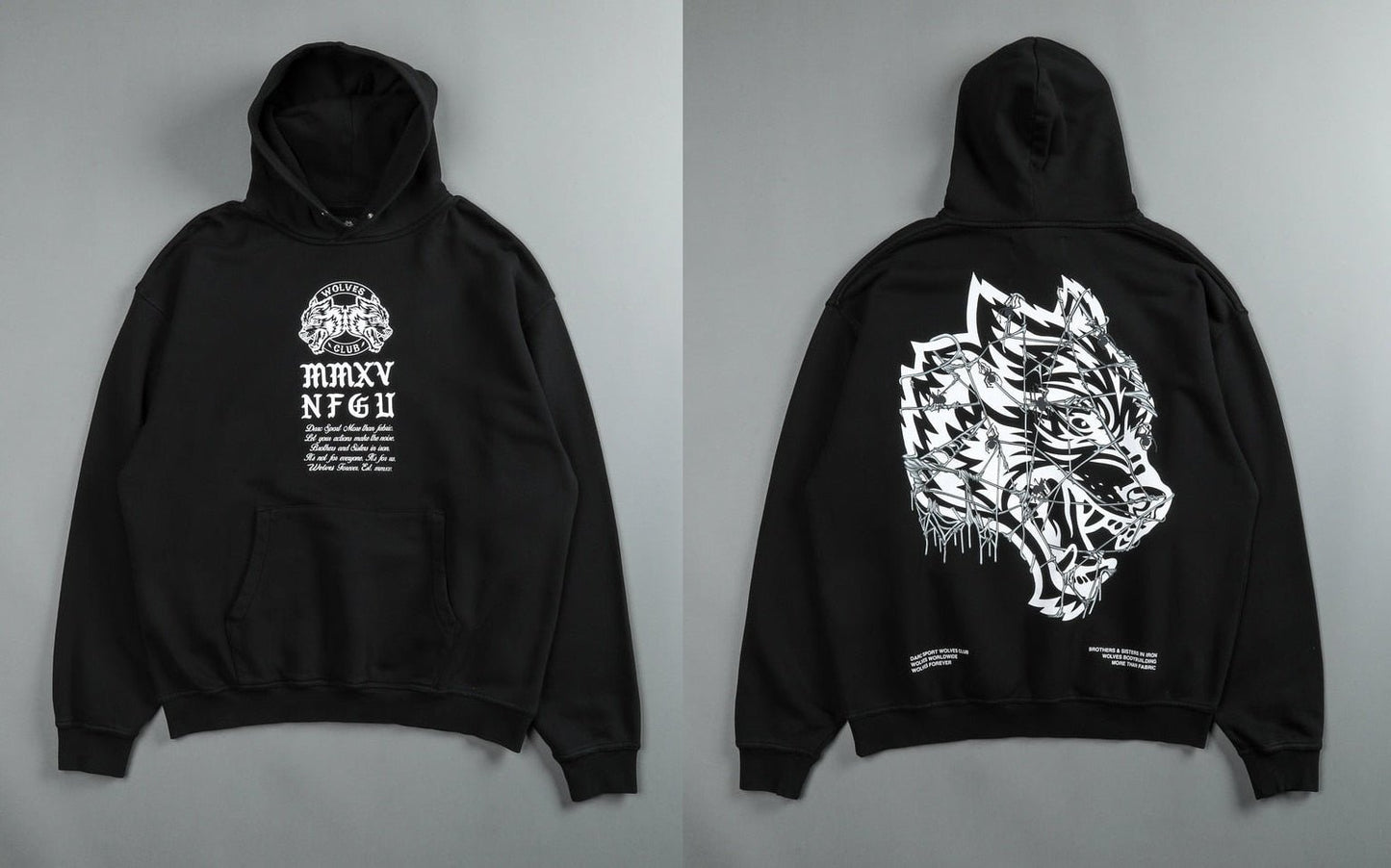 Darc Sport Wolves Hoodies Pullover Graphic Oversized Gym Workout Men Clothing Darcsport Designer New In Hoodies & Sweatshirts - Yallafit