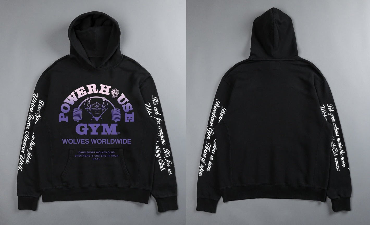 Darc Sport Wolves Hoodies Pullover Graphic Oversized Gym Workout Men Clothing Darcsport Designer New In Hoodies & Sweatshirts - Yallafit