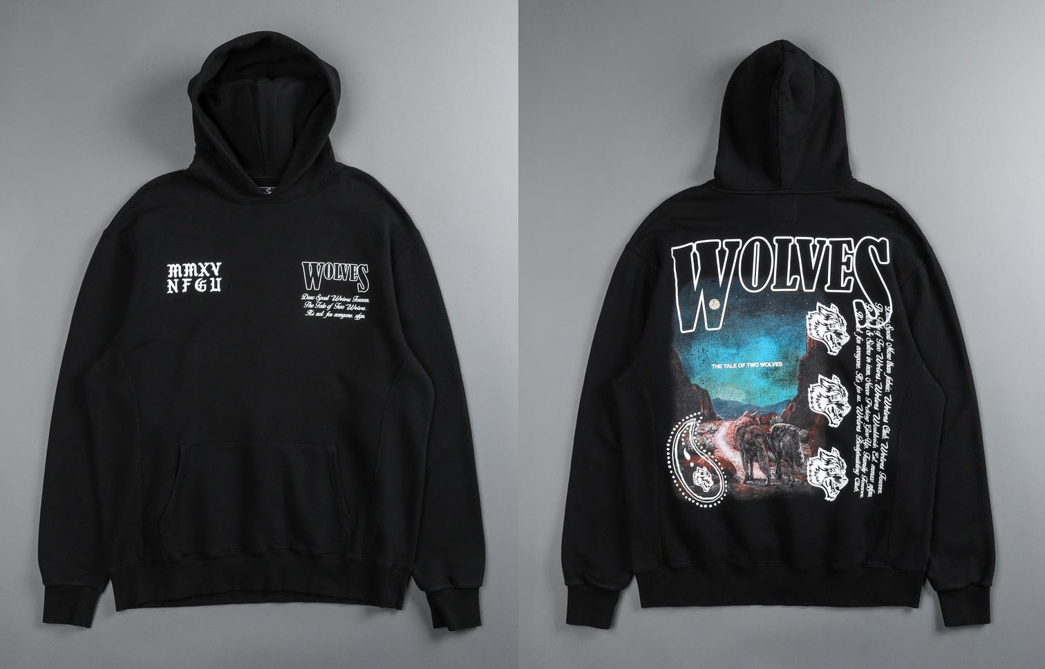 Darc Sport Wolves Hoodies Pullover Graphic Oversized Gym Workout Men Clothing Darcsport Designer New In Hoodies & Sweatshirts - Yallafit