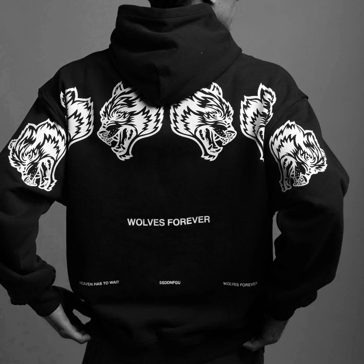 Darc Sport Wolves Hoodies Pullover Graphic Oversized Gym Workout Men Clothing Darcsport Designer New In Hoodies & Sweatshirts - Yallafit