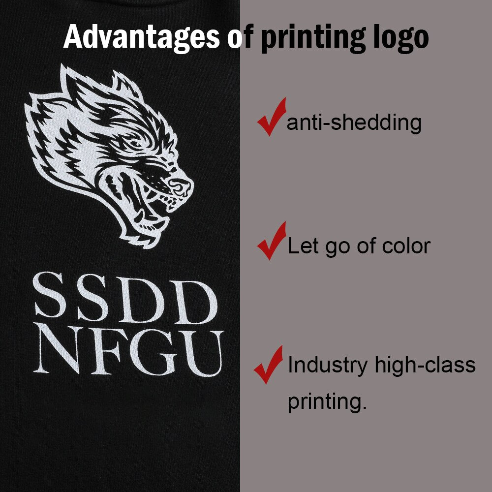 Darc Sport Wolves Hoodies Pullover Graphic Oversized Gym Workout Men Clothing Darcsport Designer New In Hoodies & Sweatshirts - Yallafit