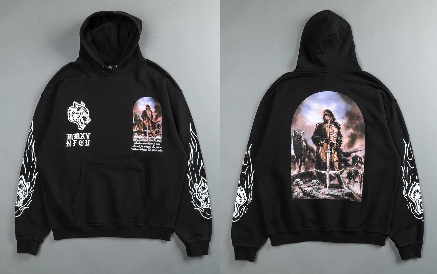 Darc Sport Wolves Hoodies Pullover Graphic Oversized Gym Workout Men Clothing Darcsport Designer New In Hoodies & Sweatshirts - Yallafit