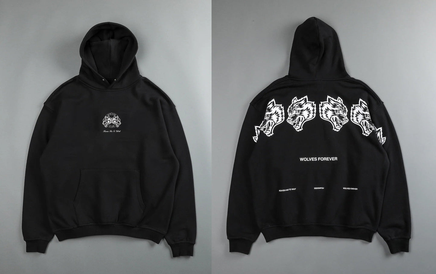 Darc Sport Wolves Hoodies Pullover Graphic Oversized Gym Workout Men Clothing Darcsport Designer New In Hoodies & Sweatshirts - Yallafit